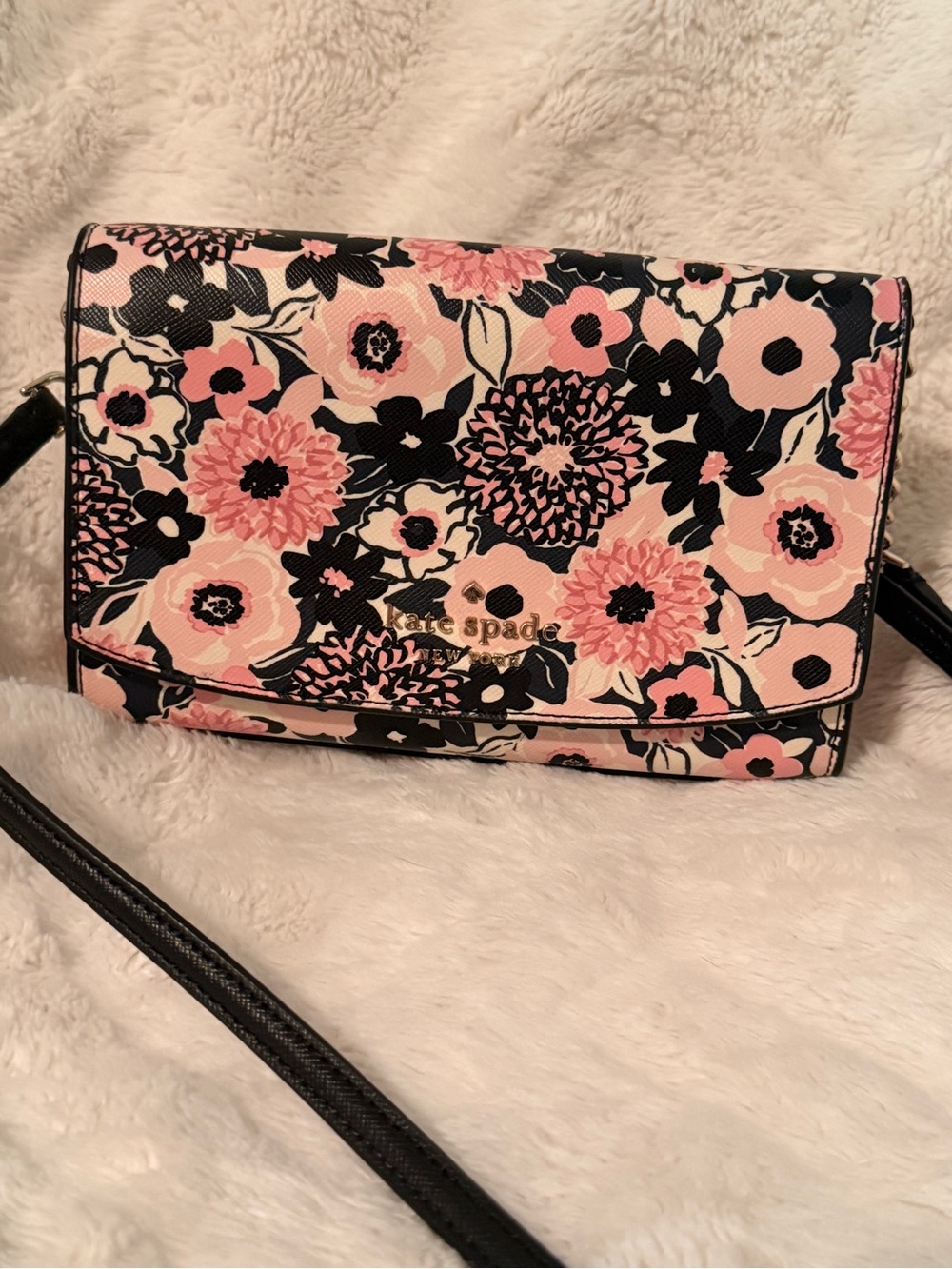 Kate Spade Staci Dahlia Floral Printed Small Crossbody.